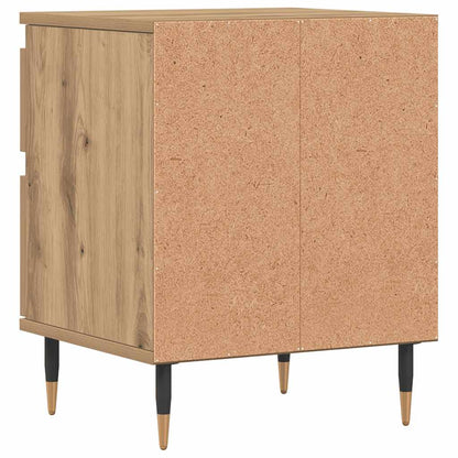 vidaXL Tables de chevet 2 pcs Chêne artisan 40x35x50 cm Bois d'ingénierie
