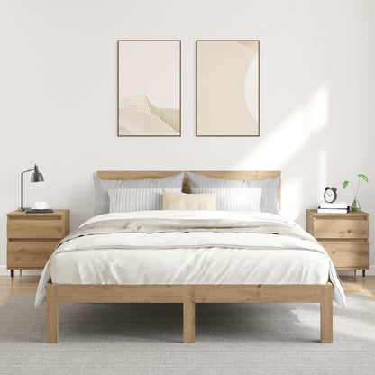 vidaXL Tables de chevet 2 pcs Chêne artisan 40x35x50 cm Bois d'ingénierie