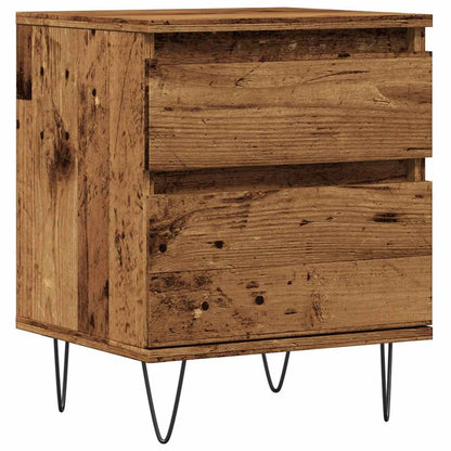 vidaXL Table de chevet aspect bois vieilli 40x35x50 cm Bois d'ingénierie