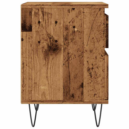 vidaXL Table de chevet aspect bois vieilli 40x35x50 cm Bois d'ingénierie