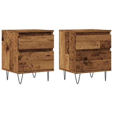 vidaXL Tables de chevet 2 pcs Aspect bois de récupération 40x35x50 cm Bois d'ingénierie
