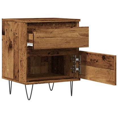 vidaXL Tables de chevet 2 pcs Aspect bois de récupération 40x35x50 cm Bois d'ingénierie