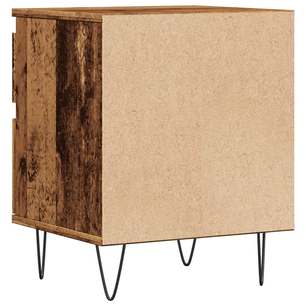 vidaXL Tables de chevet 2 pcs Aspect bois de récupération 40x35x50 cm Bois d'ingénierie