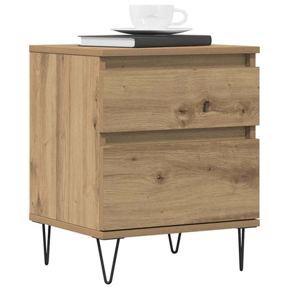 vidaXL Nachttische 2 Stk. Artisan-Eiche 40x35x50 cm Holzwerkstoff