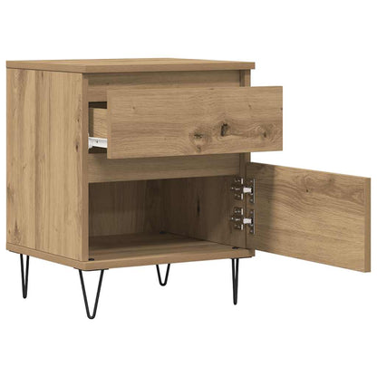 vidaXL Nachttische 2 Stk. Artisan-Eiche 40x35x50 cm Holzwerkstoff