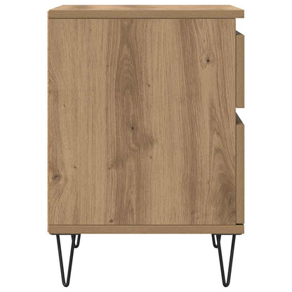 vidaXL Nachttische 2 Stk. Artisan-Eiche 40x35x50 cm Holzwerkstoff