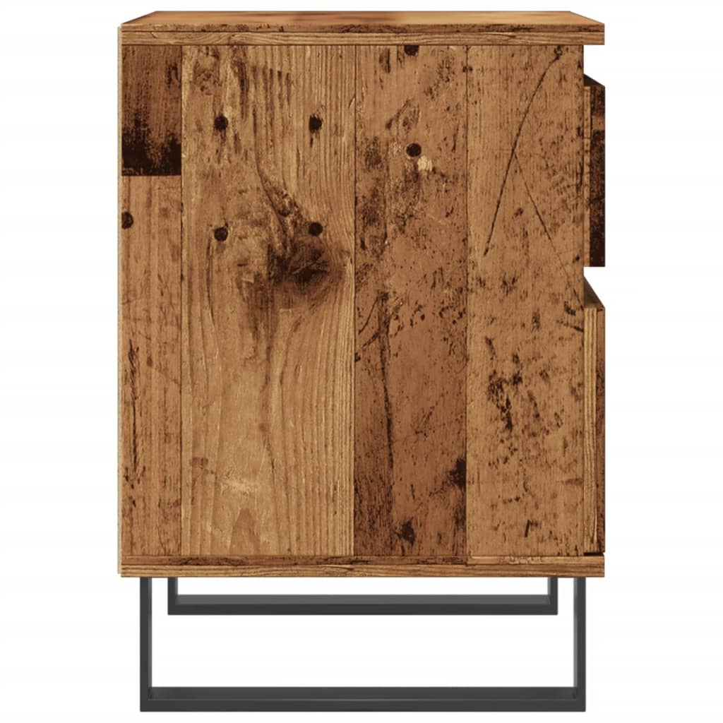 vidaXL Nachttische 2 Stk. Altholz-Optik 40x35x50 cm Holzwerkstoff