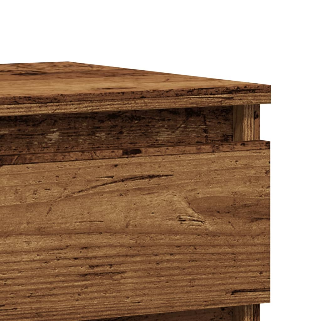 vidaXL Nachttische 2 Stk. Altholz-Optik 40x35x50 cm Holzwerkstoff