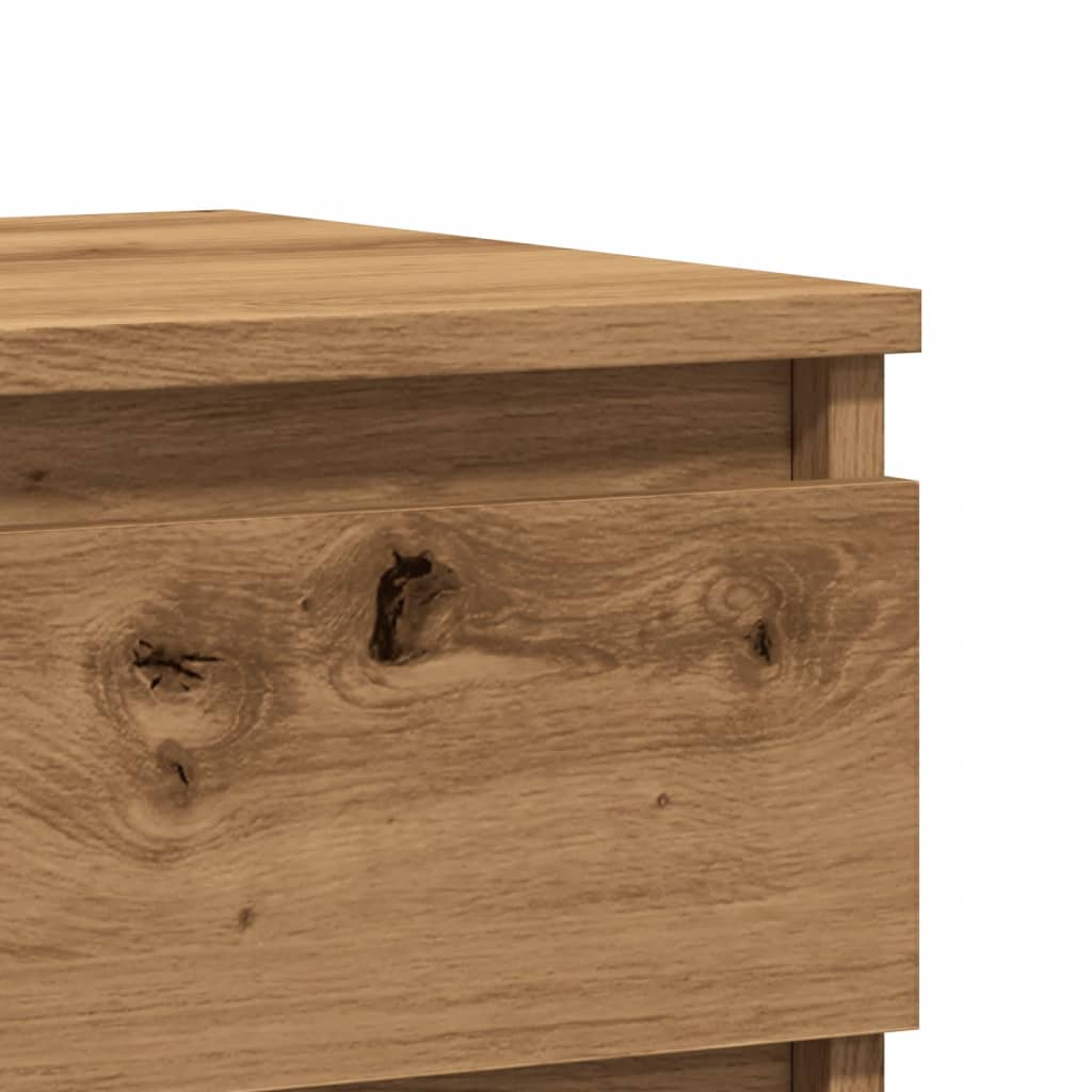 vidaXL Table de chevet Chêne artisan 40x35x50 cm Bois d'ingénierie