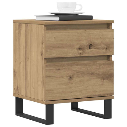 vidaXL Nachttische 2 Stk. Artisan-Eiche 40x35x50 cm Holzwerkstoff