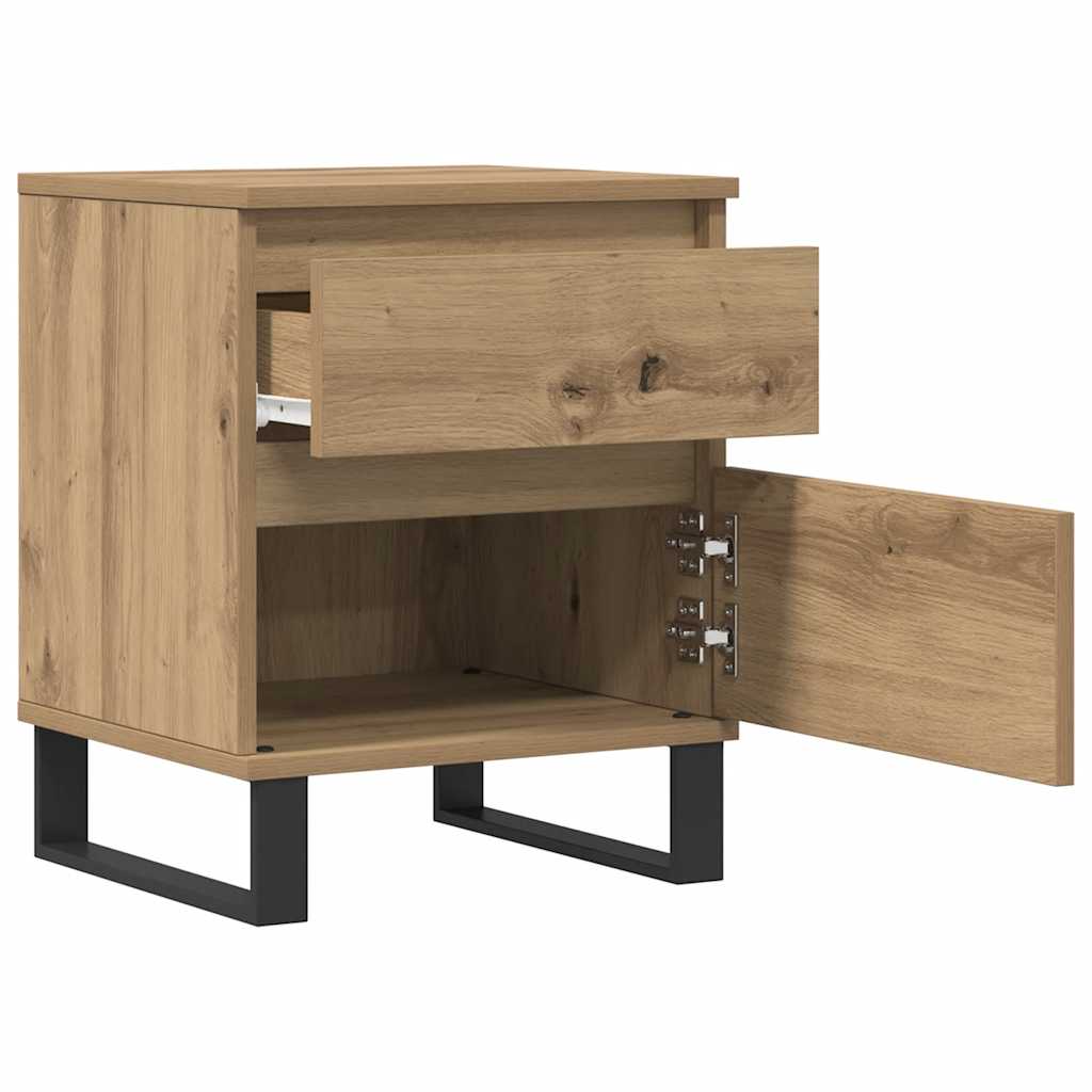 vidaXL Nachttische 2 Stk. Artisan-Eiche 40x35x50 cm Holzwerkstoff