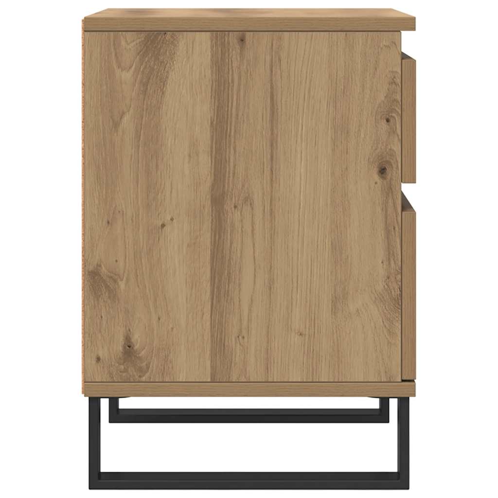 vidaXL Nachttische 2 Stk. Artisan-Eiche 40x35x50 cm Holzwerkstoff