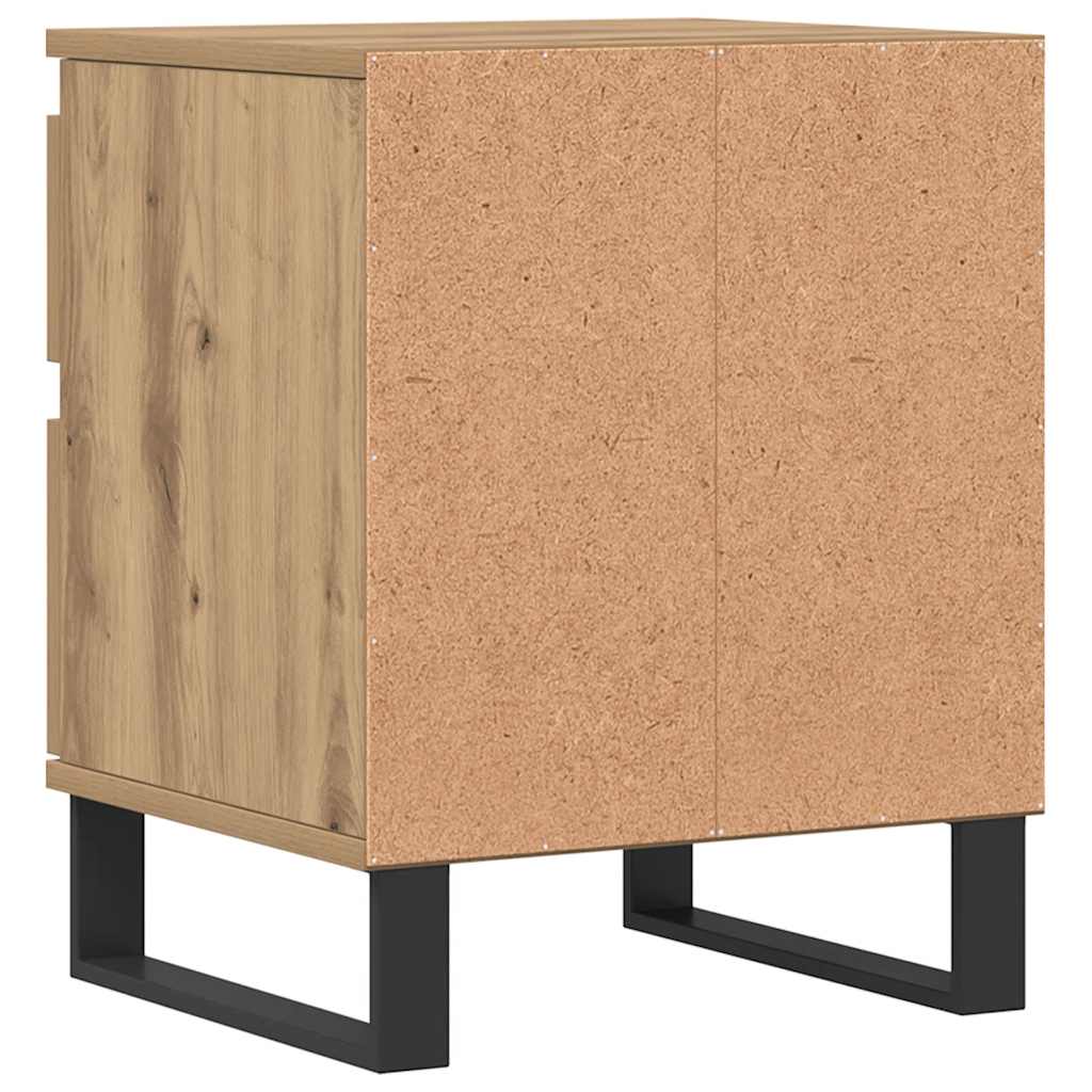 vidaXL Nachttische 2 Stk. Artisan-Eiche 40x35x50 cm Holzwerkstoff