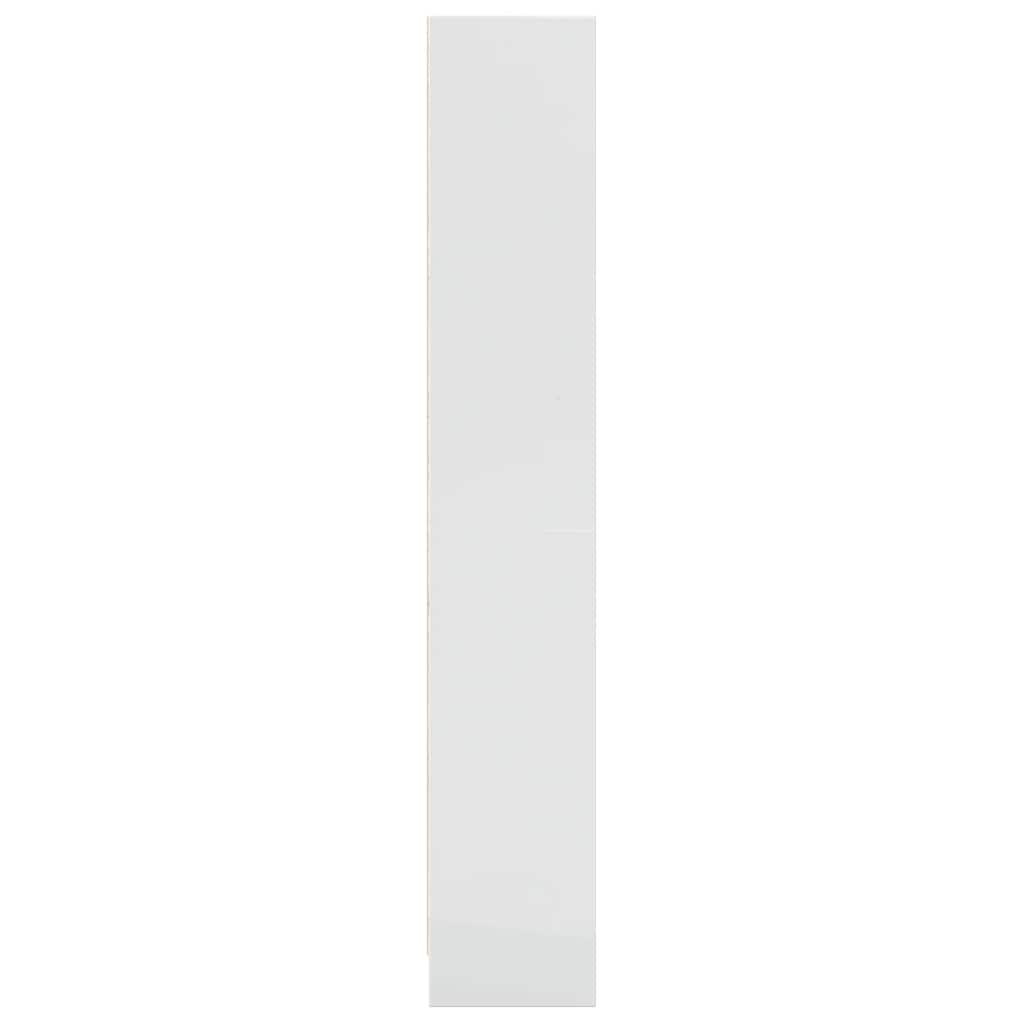 vidaXL Bibliothèque blanc brillant 60x24x143 cm Bois d'ingénierie