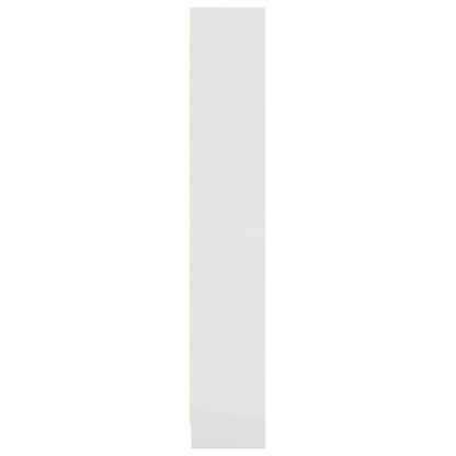 vidaXL Bibliothèque blanc brillant 60x24x143 cm Bois d'ingénierie