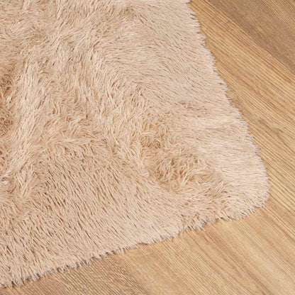 vidaXL Tapis à poils longs Shaggy NAVARRA Beige 60x100 cm Polyester