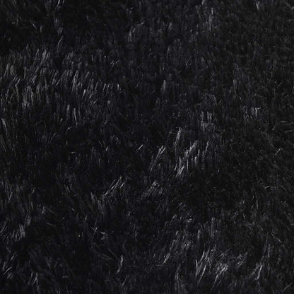 Teppich Shaggy Hochflor NAVARRA Schwarz 60x100 cm Polyester