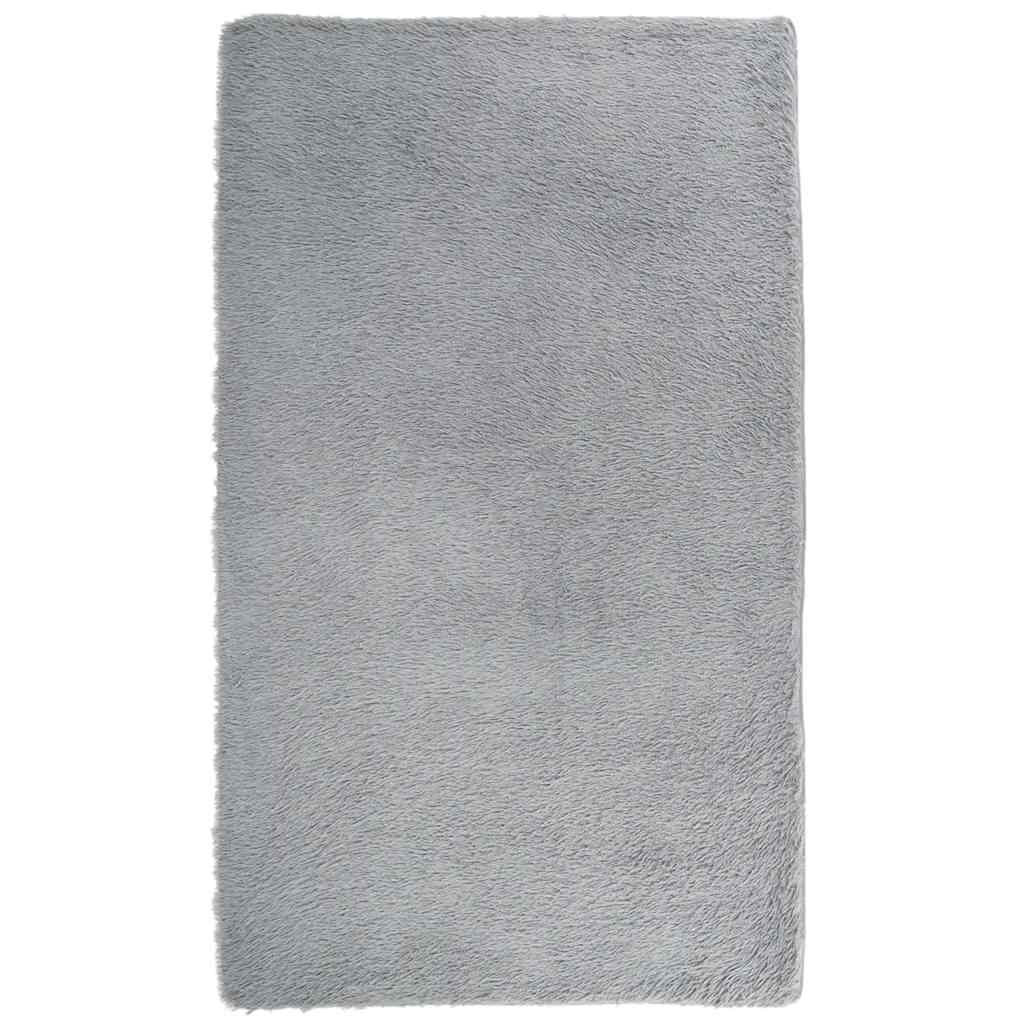 vidaXL Teppich Shaggy Hochflor NAVARRA Hellgrau 60x100 cm Polyester