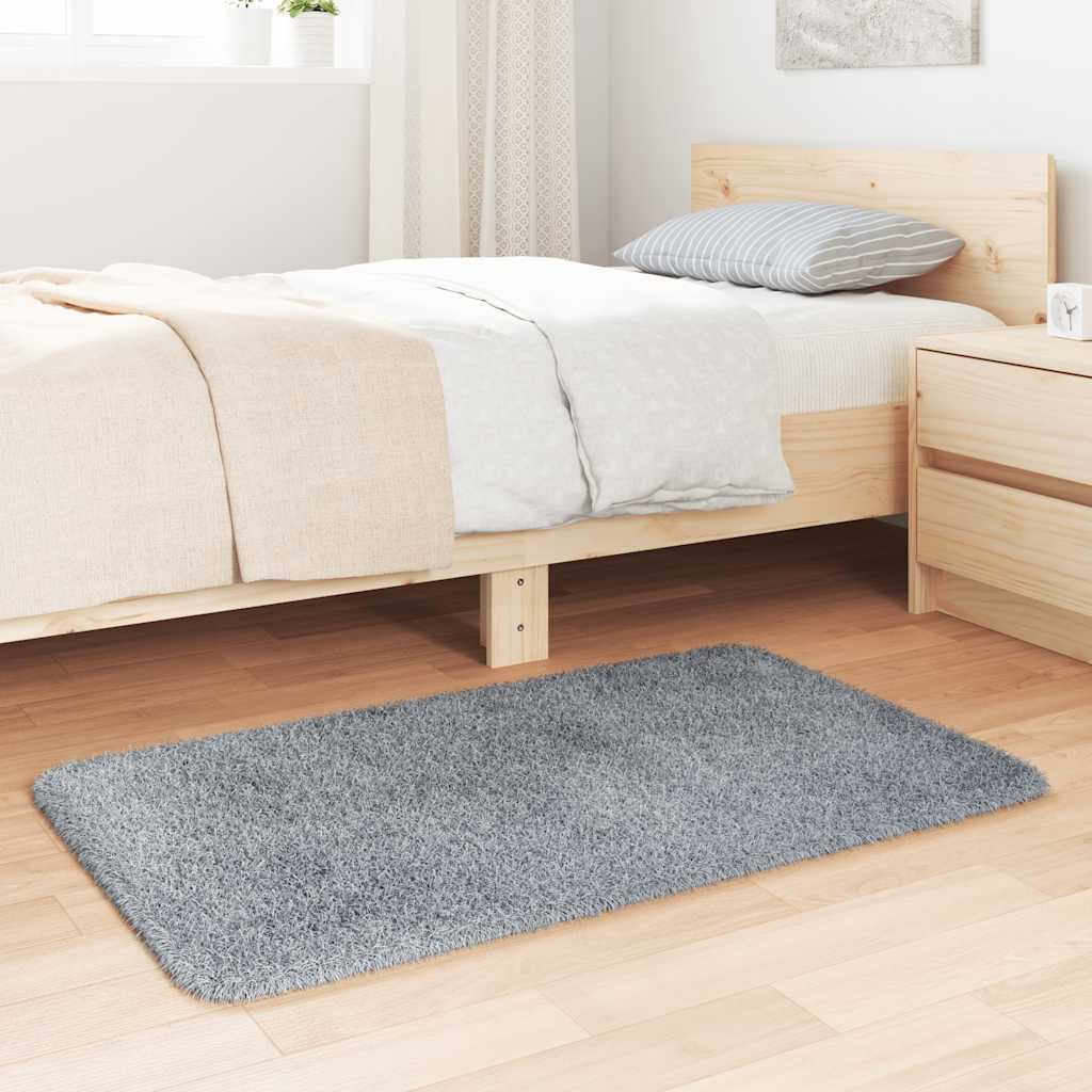 vidaXL Teppich Shaggy Hochflor NAVARRA Hellgrau 60x100 cm Polyester