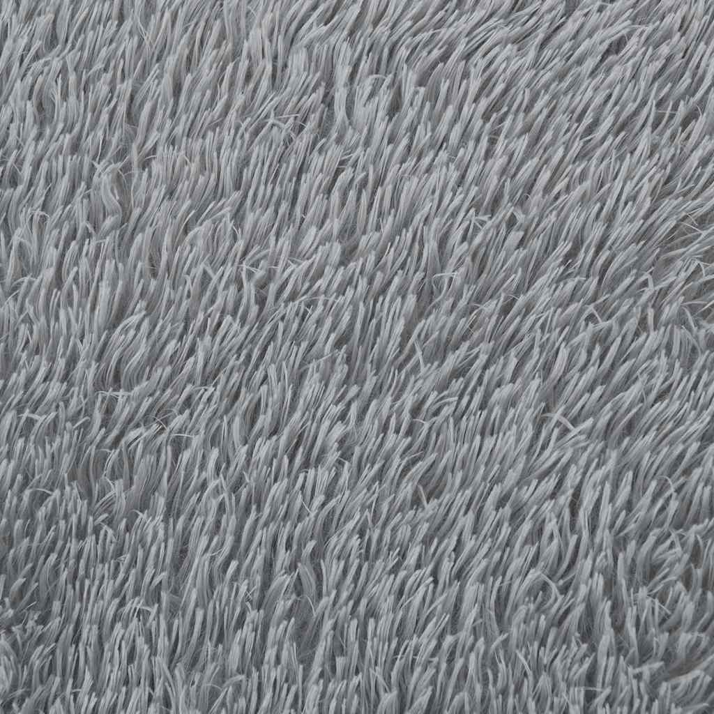 vidaXL Teppich Shaggy Hochflor NAVARRA Hellgrau 60x100 cm Polyester