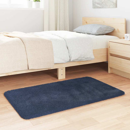 vidaXL Tapis shaggy à poils longs NAVARRA Bleu marine 60x100 cm Polyester