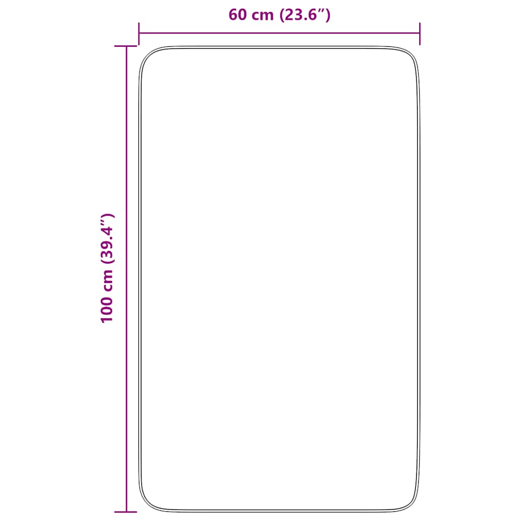 Teppich Shaggy Hochflor NAVARRA Silbergrau 60x100 cm Polyester