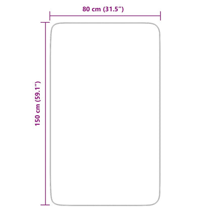 Teppich Shaggy Hochflor NAVARRA Beige 80x150 cm Polyester