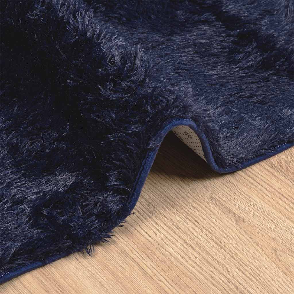 Teppich Shaggy Hochflor NAVARRA Marineblau 80x150 cm Polyester