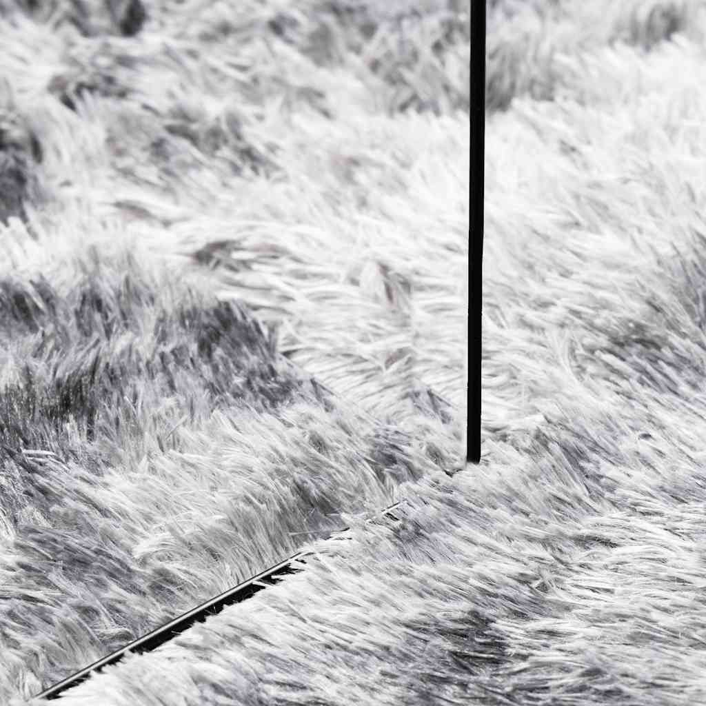 vidaXL Teppich Shaggy Hochflor NAVARRA Silbergrau 80x150 cm Polyester