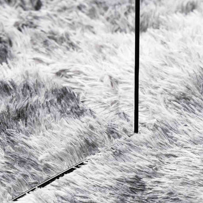 vidaXL Teppich Shaggy Hochflor NAVARRA Silbergrau 80x150 cm Polyester
