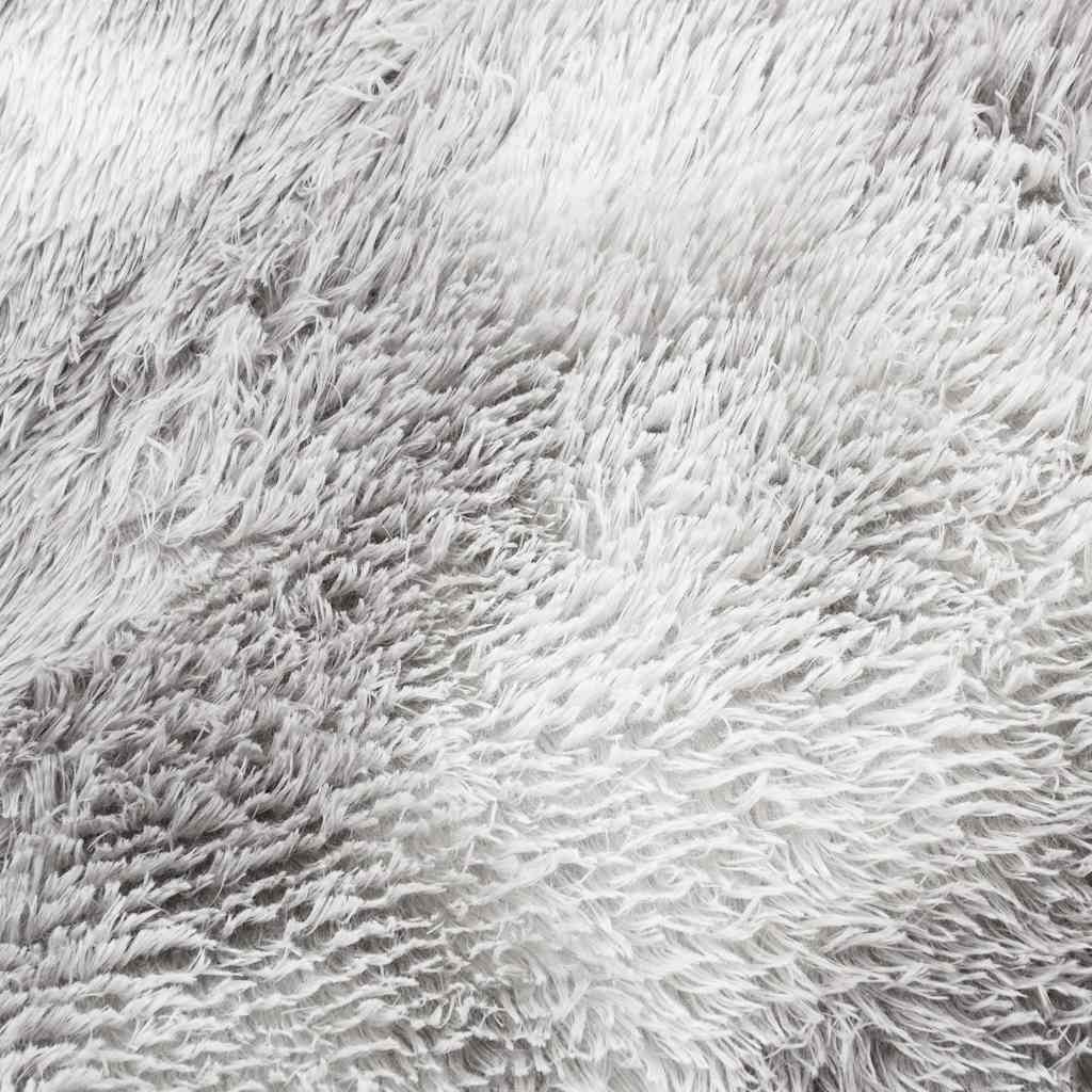 vidaXL Teppich Shaggy Hochflor NAVARRA Silbergrau 80x150 cm Polyester
