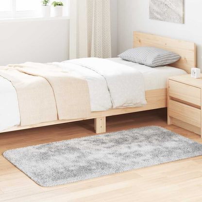 vidaXL Teppich Shaggy Hochflor NAVARRA Silbergrau 80x150 cm Polyester