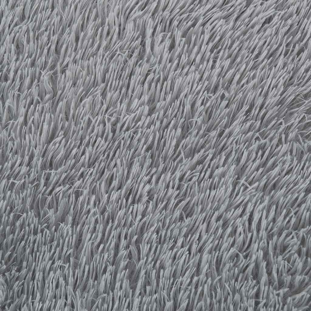 vidaXL Teppich Shaggy Hochflor NAVARRA Hellgrau 120x170 cm Polyester
