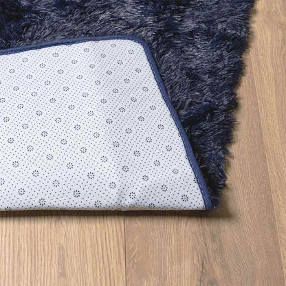 vidaXL Teppich Shaggy Hochflor NAVARRA Marineblau 120x170 cm Polyester