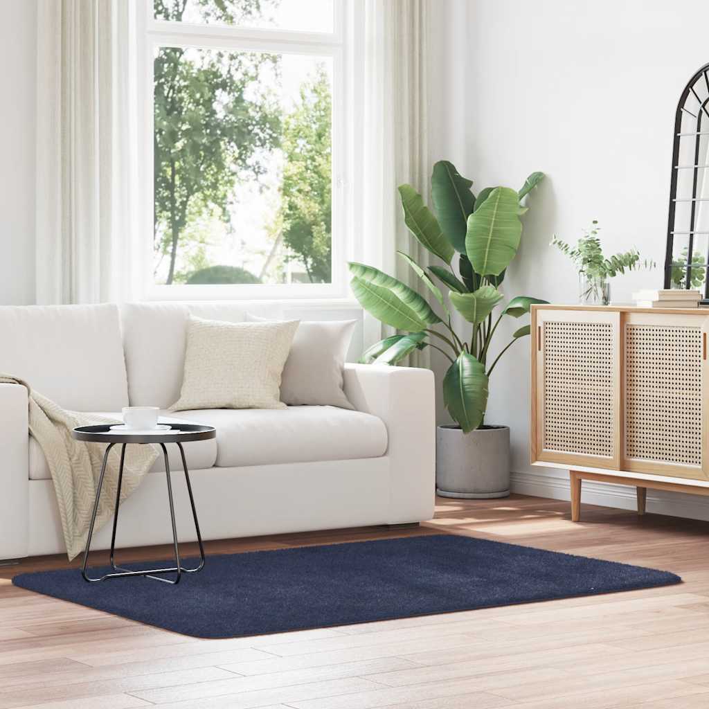 vidaXL Teppich Shaggy Hochflor NAVARRA Marineblau 120x170 cm Polyester