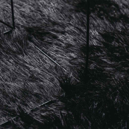 vidaXL Teppich Shaggy Hochflor NAVARRA Schwarz 130x200 cm Polyester