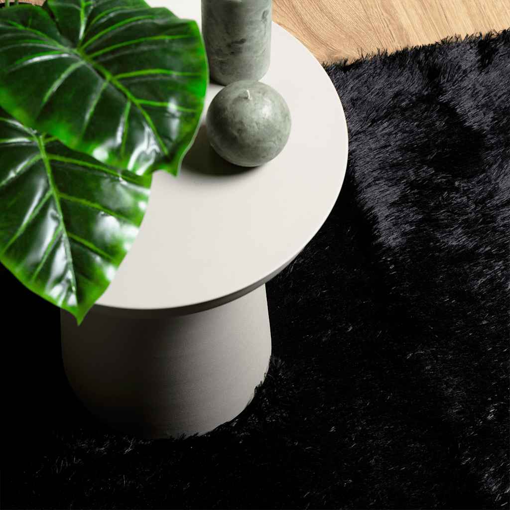vidaXL Teppich Shaggy Hochflor NAVARRA Schwarz 130x200 cm Polyester