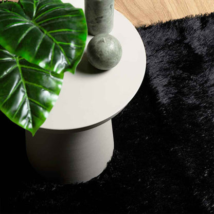 vidaXL Teppich Shaggy Hochflor NAVARRA Schwarz 130x200 cm Polyester