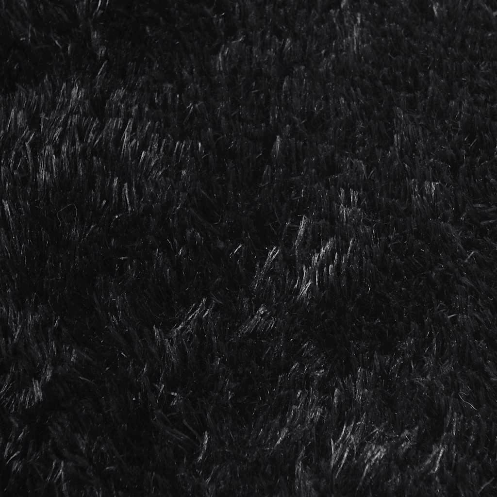 vidaXL Teppich Shaggy Hochflor NAVARRA Schwarz 130x200 cm Polyester
