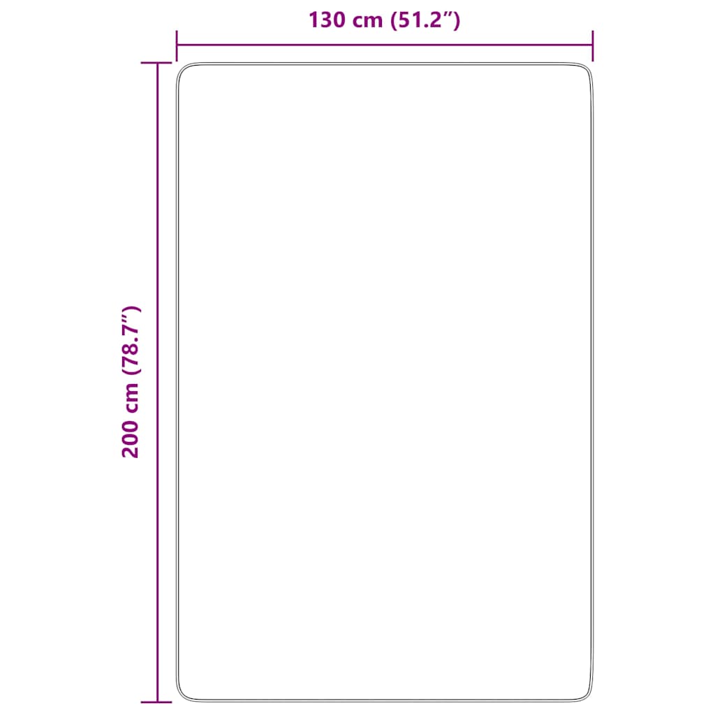 vidaXL Teppich Shaggy Hochflor NAVARRA Schwarz 130x200 cm Polyester