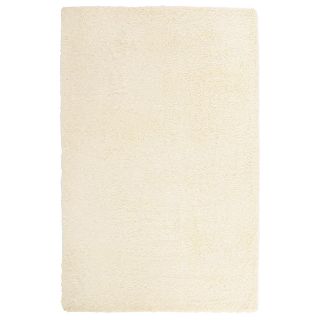 vidaXL Teppich Shaggy Hochflor NAVARRA Creme 130x200 cm Polyester