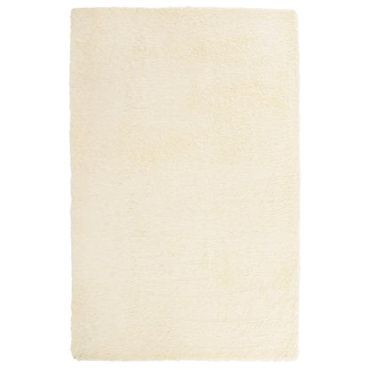 vidaXL Teppich Shaggy Hochflor NAVARRA Creme 130x200 cm Polyester
