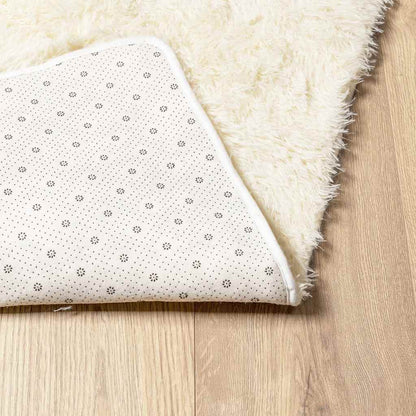 vidaXL Teppich Shaggy Hochflor NAVARRA Creme 130x200 cm Polyester