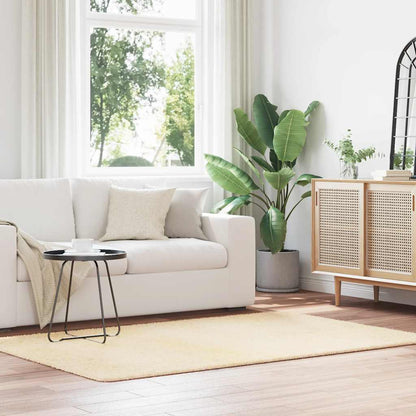 vidaXL Teppich Shaggy Hochflor NAVARRA Creme 130x200 cm Polyester