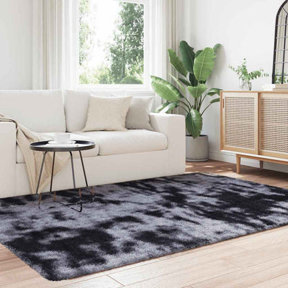 vidaXL Teppich Shaggy Hochflor NAVARRA Dunkelgrau 130x200 cm Polyester