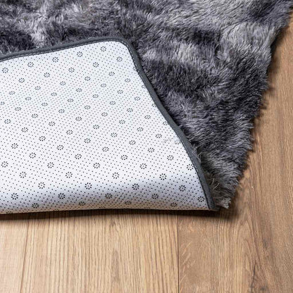 vidaXL Teppich Shaggy Hochflor NAVARRA Dunkelgrau 130x200 cm Polyester