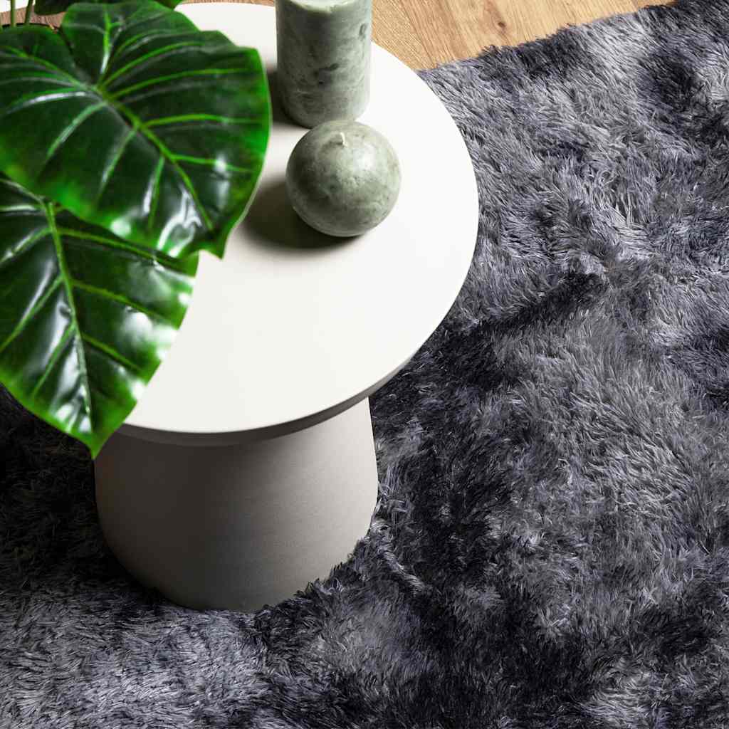 vidaXL Teppich Shaggy Hochflor NAVARRA Dunkelgrau 130x200 cm Polyester