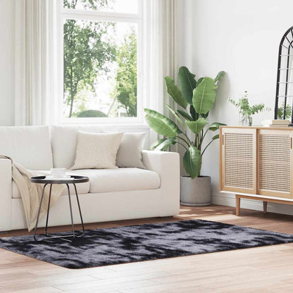 vidaXL Teppich Shaggy Hochflor NAVARRA Dunkelgrau 130x200 cm Polyester