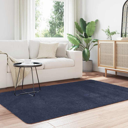 vidaXL Teppich Shaggy Hochflor NAVARRA Marineblau 130x200 cm Polyester