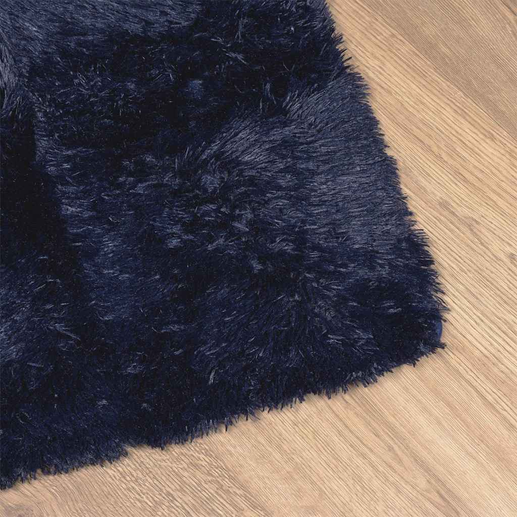 vidaXL Teppich Shaggy Hochflor NAVARRA Marineblau 130x200 cm Polyester